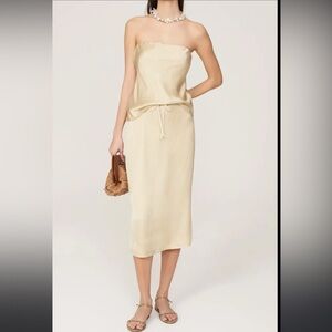 DONNI matching tube top + skirt